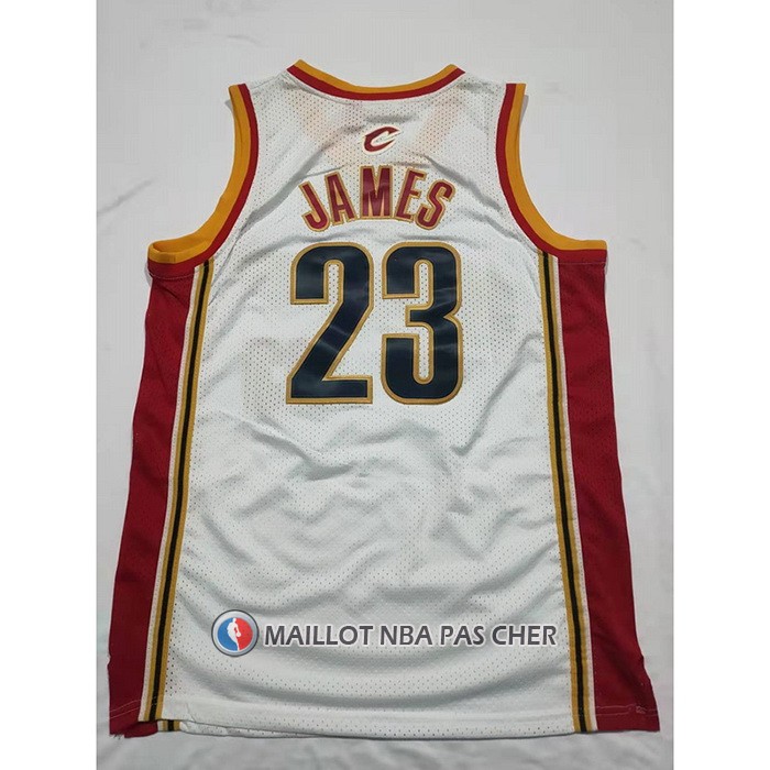 Maillot Cleveland Cavaliers LeBron James NO 23 Mitchell & Ness 2003-04 Blanc